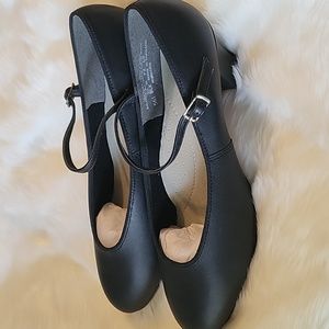 Capezio Womens 10 Medium Black Tele Tone Tap Shoes Excellent
